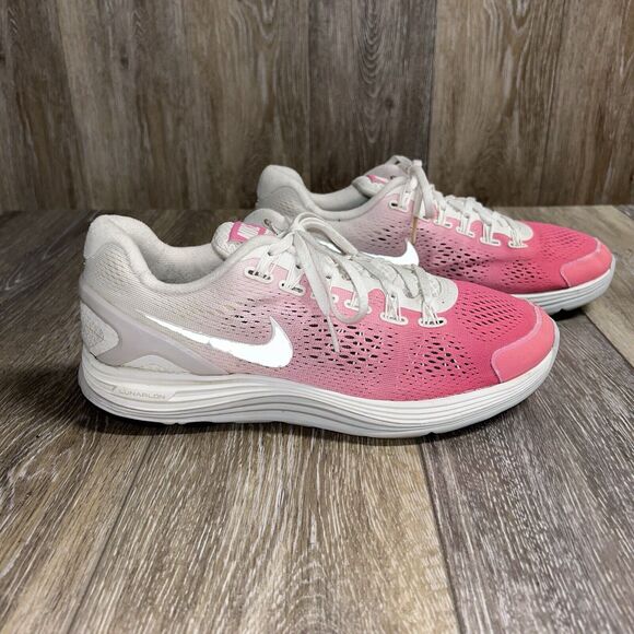 Custom Nike Womens US Size 10 Wide NIKEiD Lunar Glow 549269-991 Pink White Shoes - Picture 1 of 11